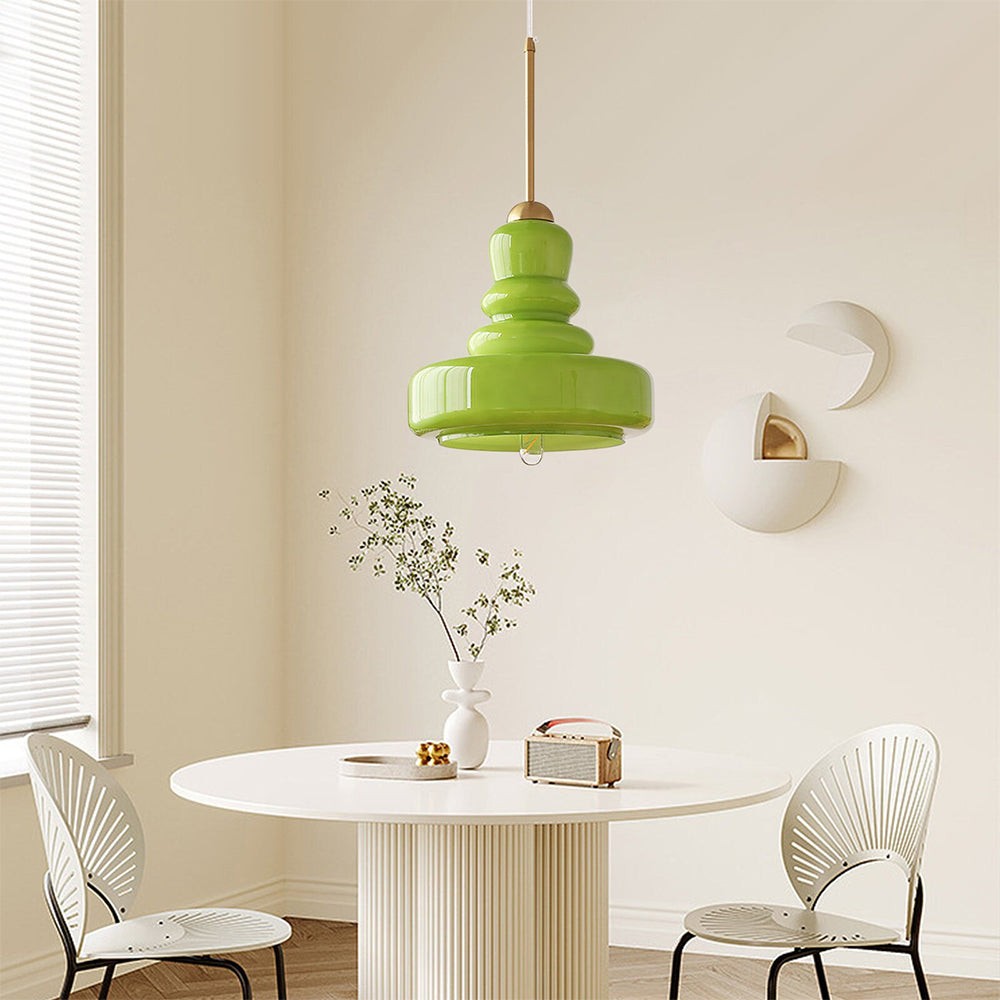 Carla Colorful Gourd Shaped Glass Shade Pendant Light