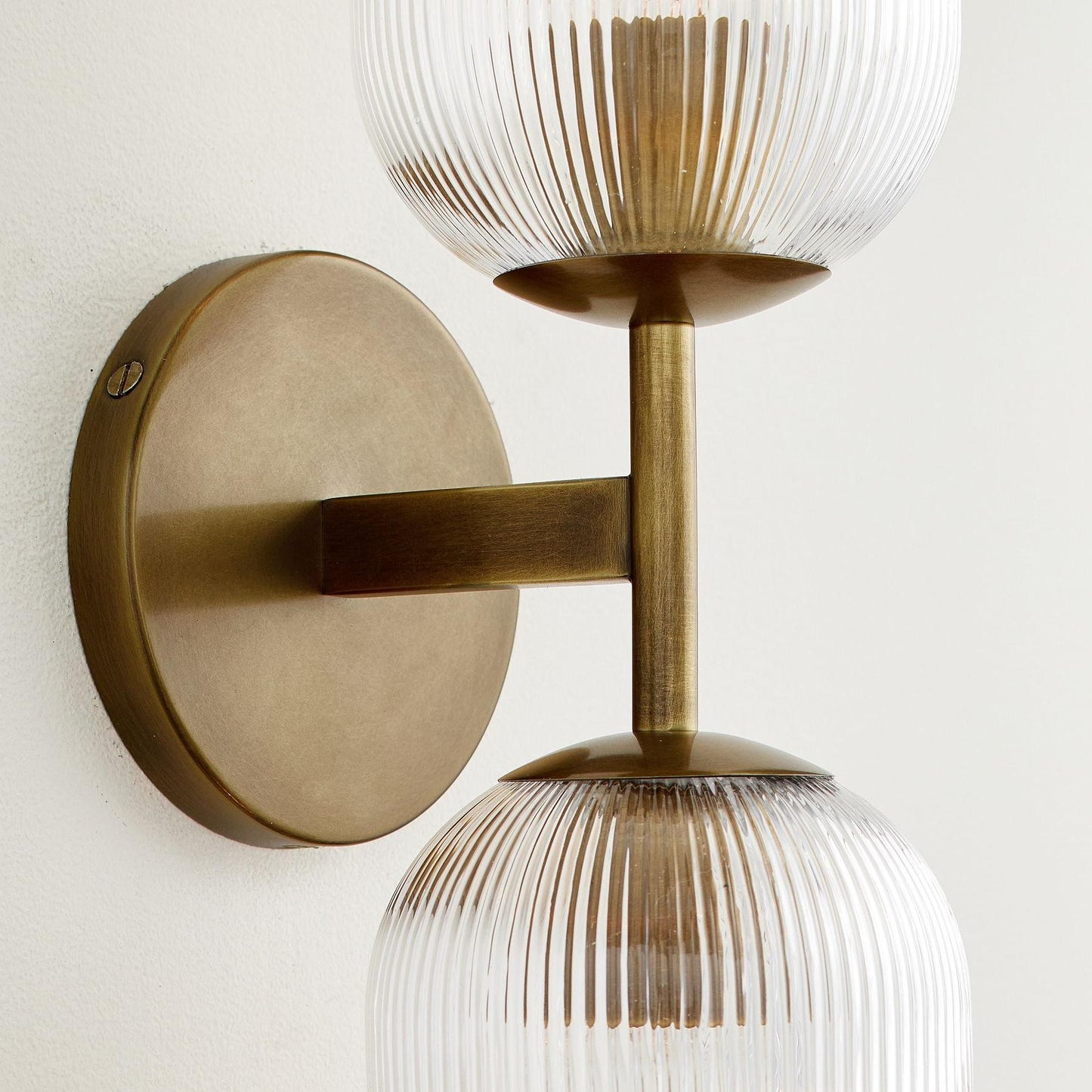 Alain Cooper Ribbed Glass Wall Sconce