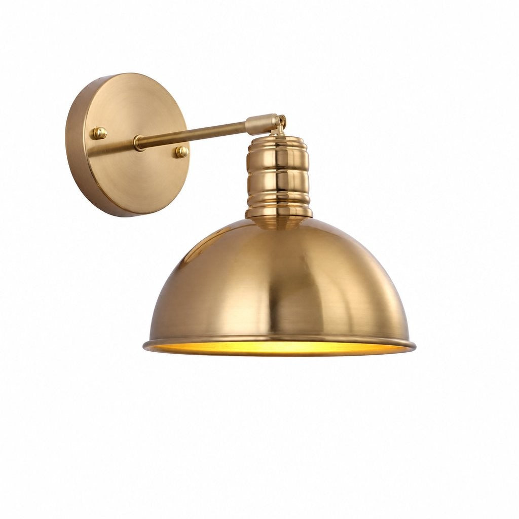 Bastian Adjustable Industrial Brass Wall Sconce
