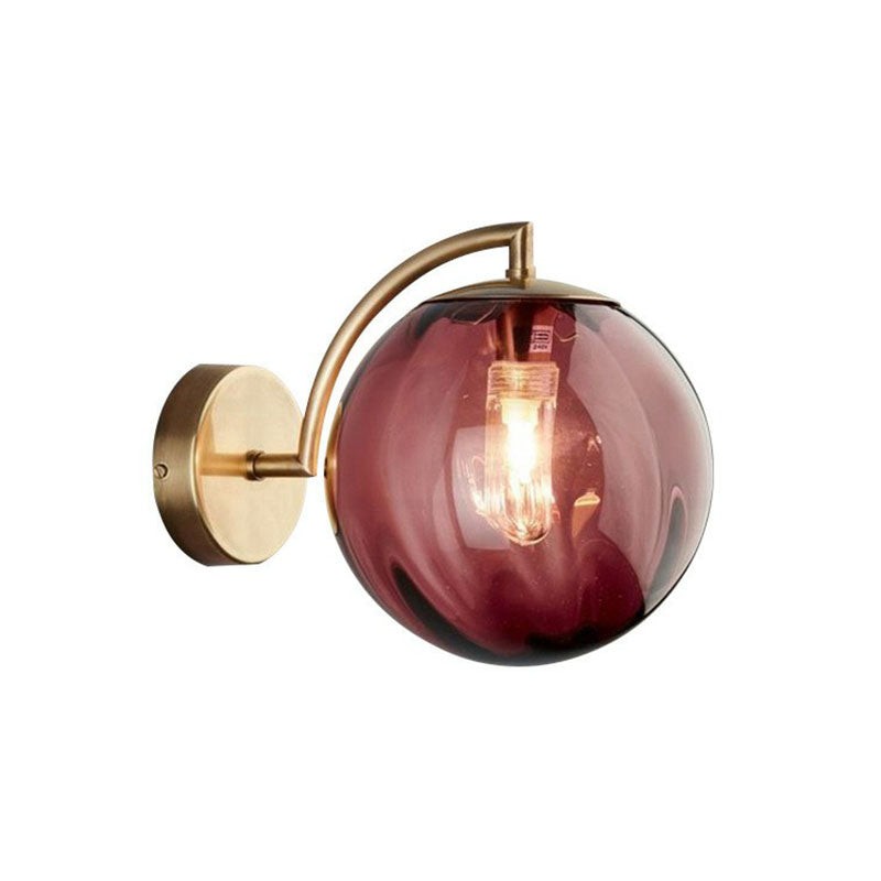Soluna Modern Ball Glass Wall Sconce
