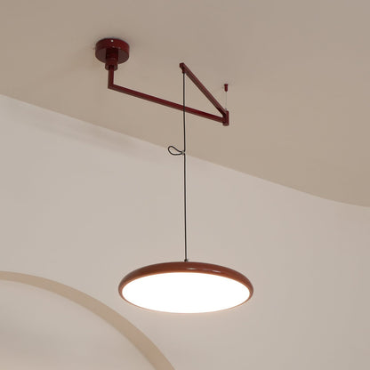Delphin Colorful Swing Arm Flying Saucer Pendant Light