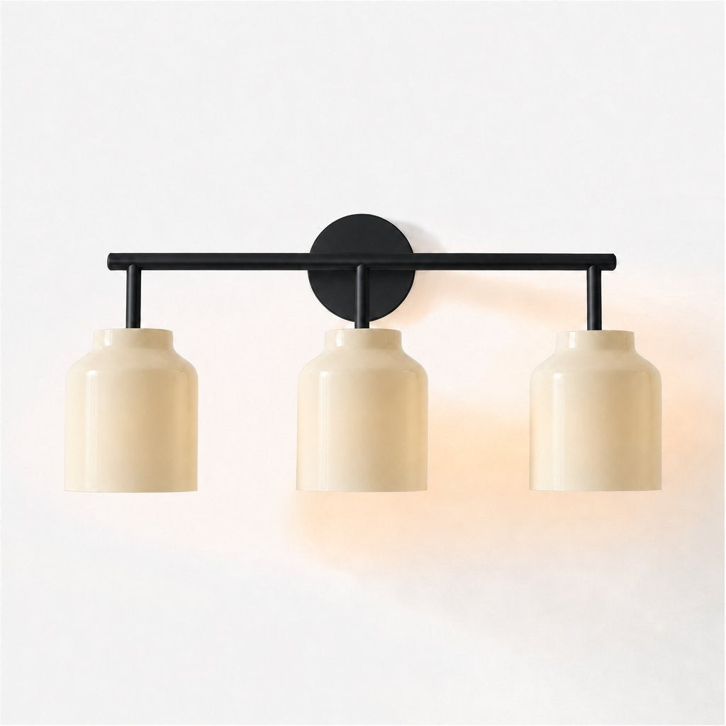 Drilon Modern 3-Light Milk Glass Bathroom Sconce