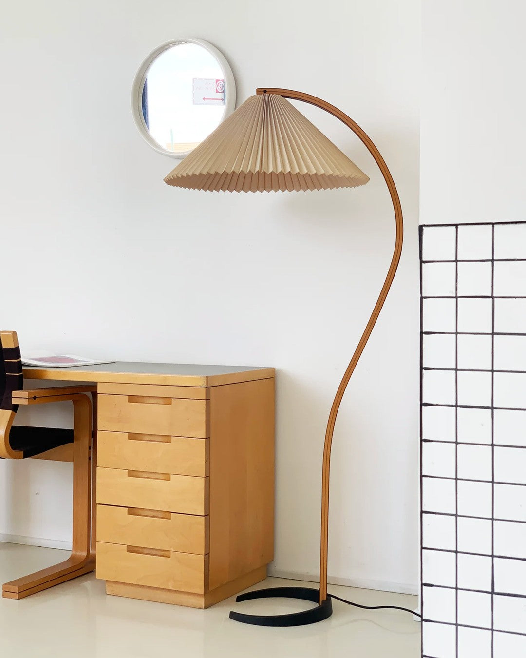 Anamika Vintage Mid Century Wooden Floor Lamp