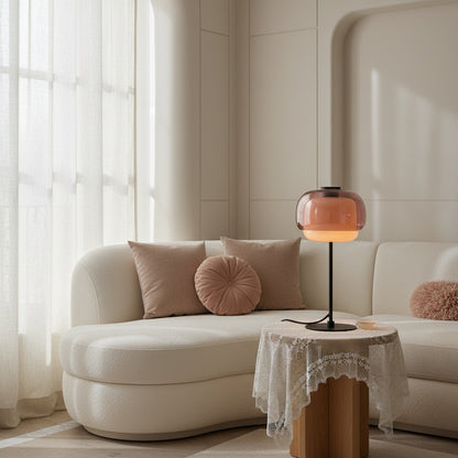 Xyndrae Modern Nordic Double-Layered Tinted Glass Table Lamp