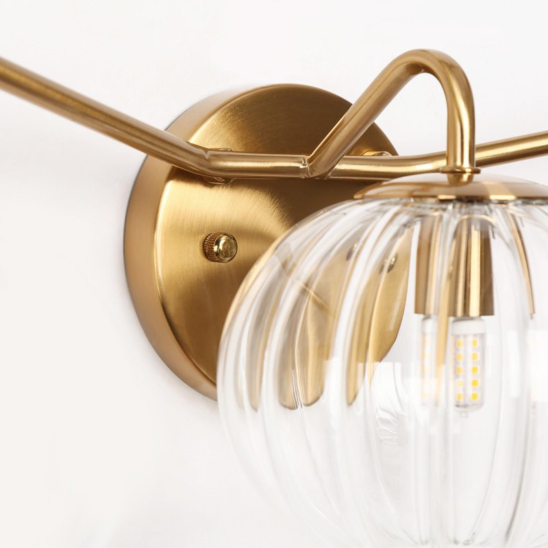 Cedric Modern Brass Spherical Glass Wall Light