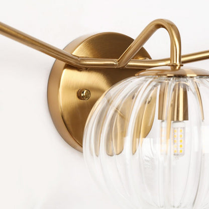 Cedric Modern Brass Spherical Glass Wall Light
