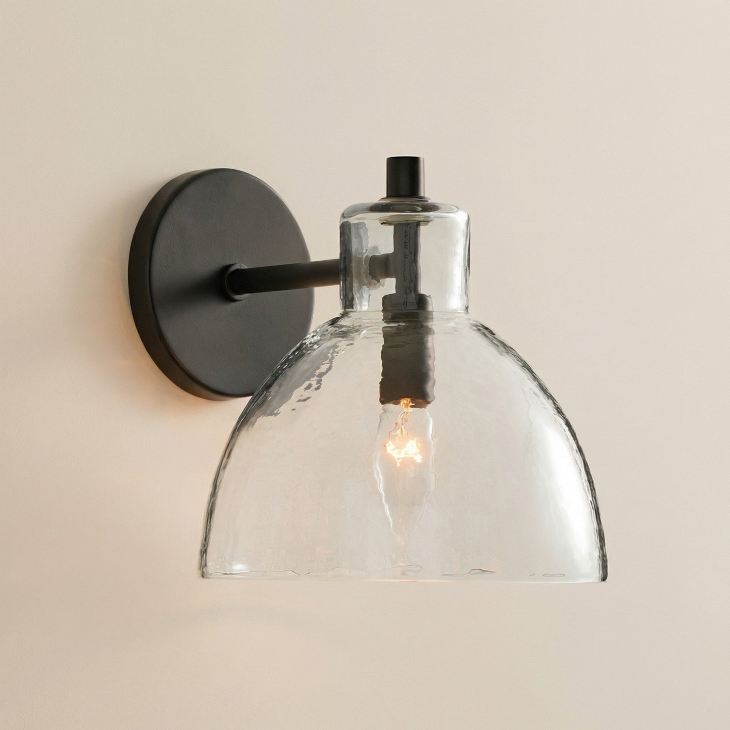 Lioren Antique Brass Recycled Glass Wall Sconce