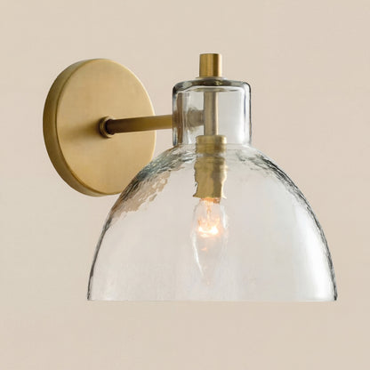 Lioren Antique Brass Recycled Glass Wall Sconce