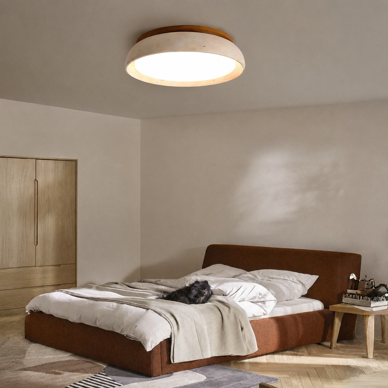 Nox Scandinavian Travertine Ceiling Light