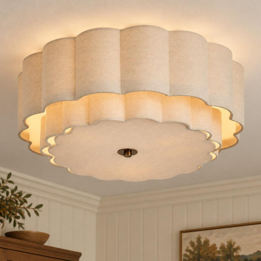 Syloria Vintage Fabric Flower Ceiling Light