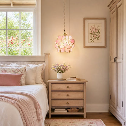 Viviana French Country Glass Petal Pendant Lights