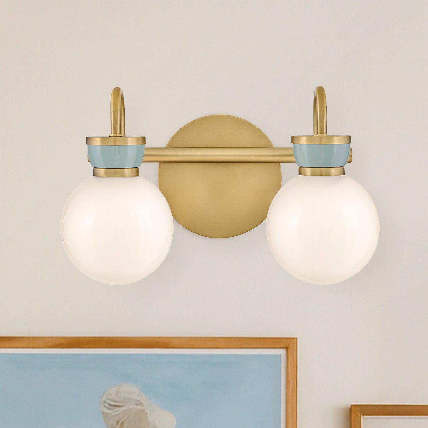 Theodore Vintage Opal Glass Wall Sconce