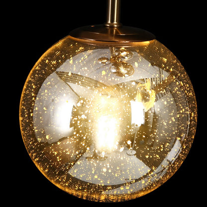 Beaufort Modern Gold 4-Light Orb Mercury Glass Chandelier