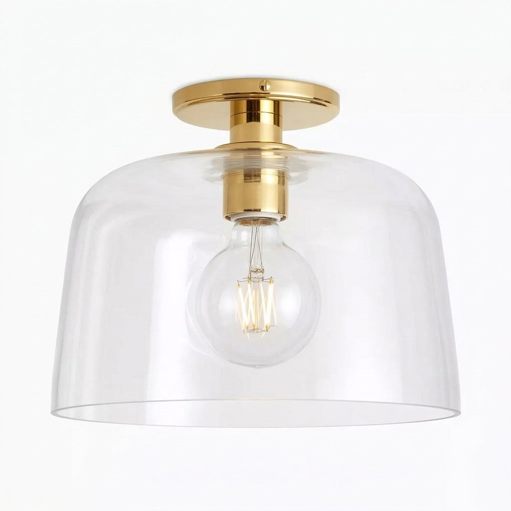 Hannahlee ‎Minimalist Glass Semi Flush Mount Ceiling Light
