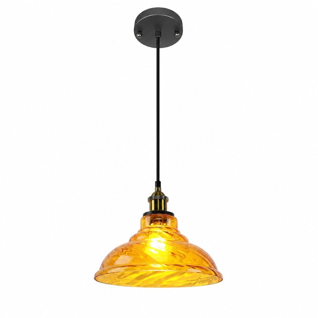 Benjin Modern Colorful Trumpet Glass Pendant Light