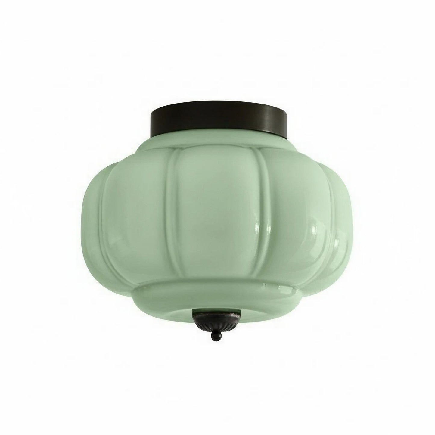 Ozita Retro Milk Glass Semi Flush Mount Eloise Ceiling Light