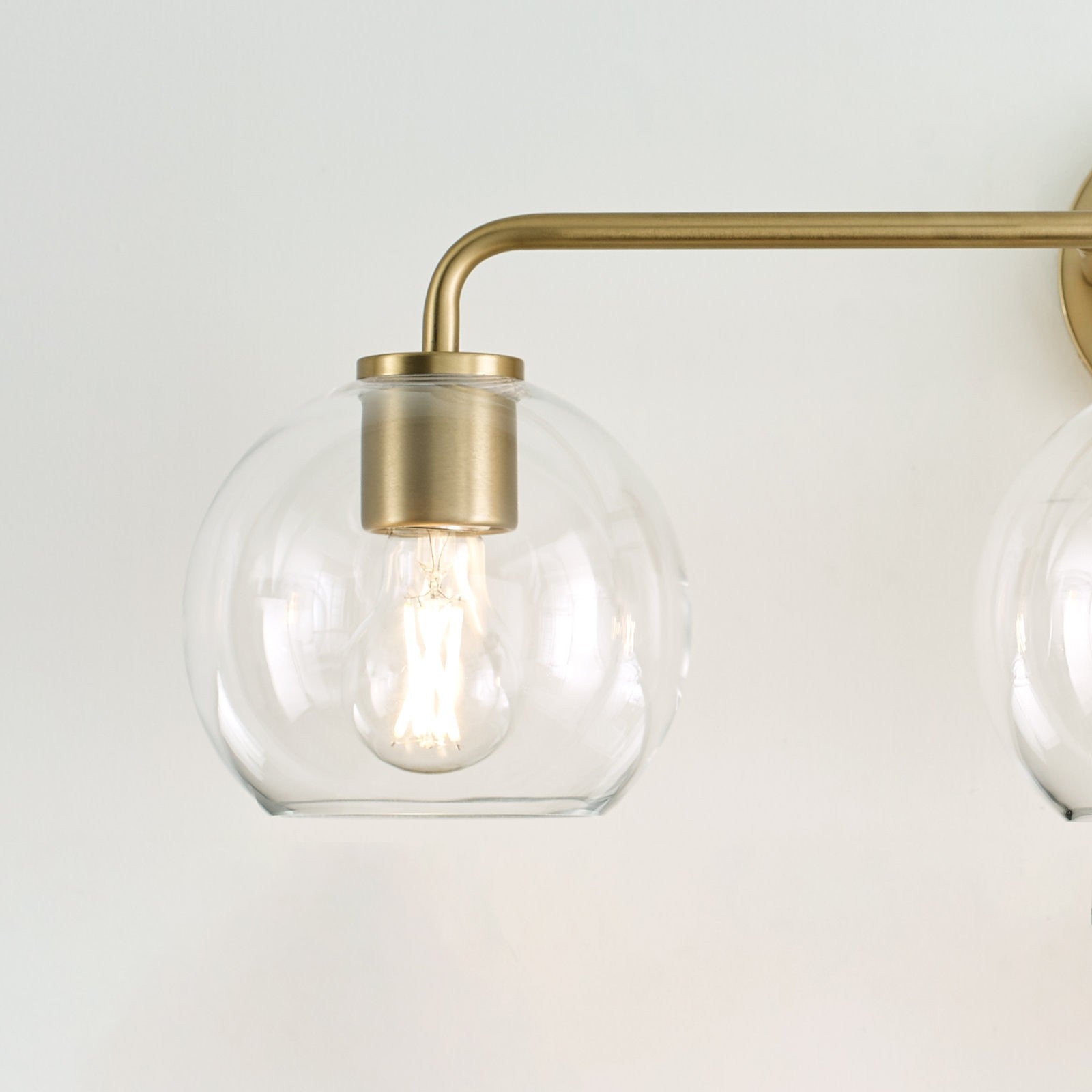Ericka Farmhouse 3 Light Glass Globe Vanity Light