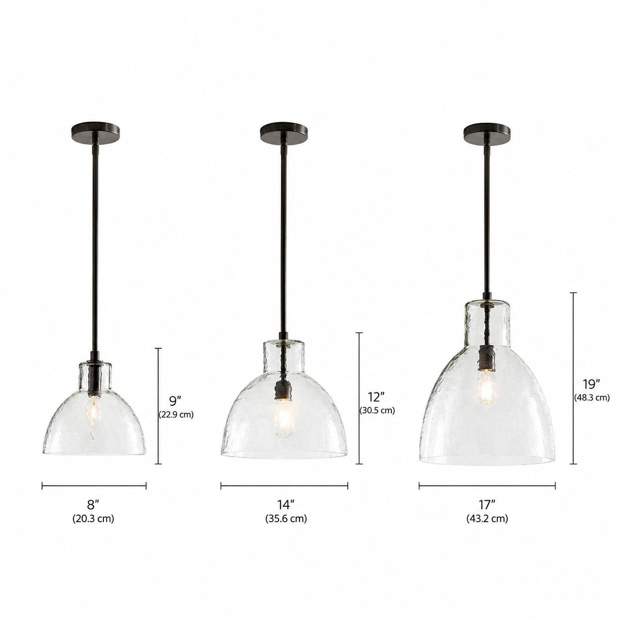 Keen Farmhouse Glass Dome Pendant Light