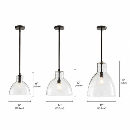 Keen Farmhouse Glass Dome Pendant Light