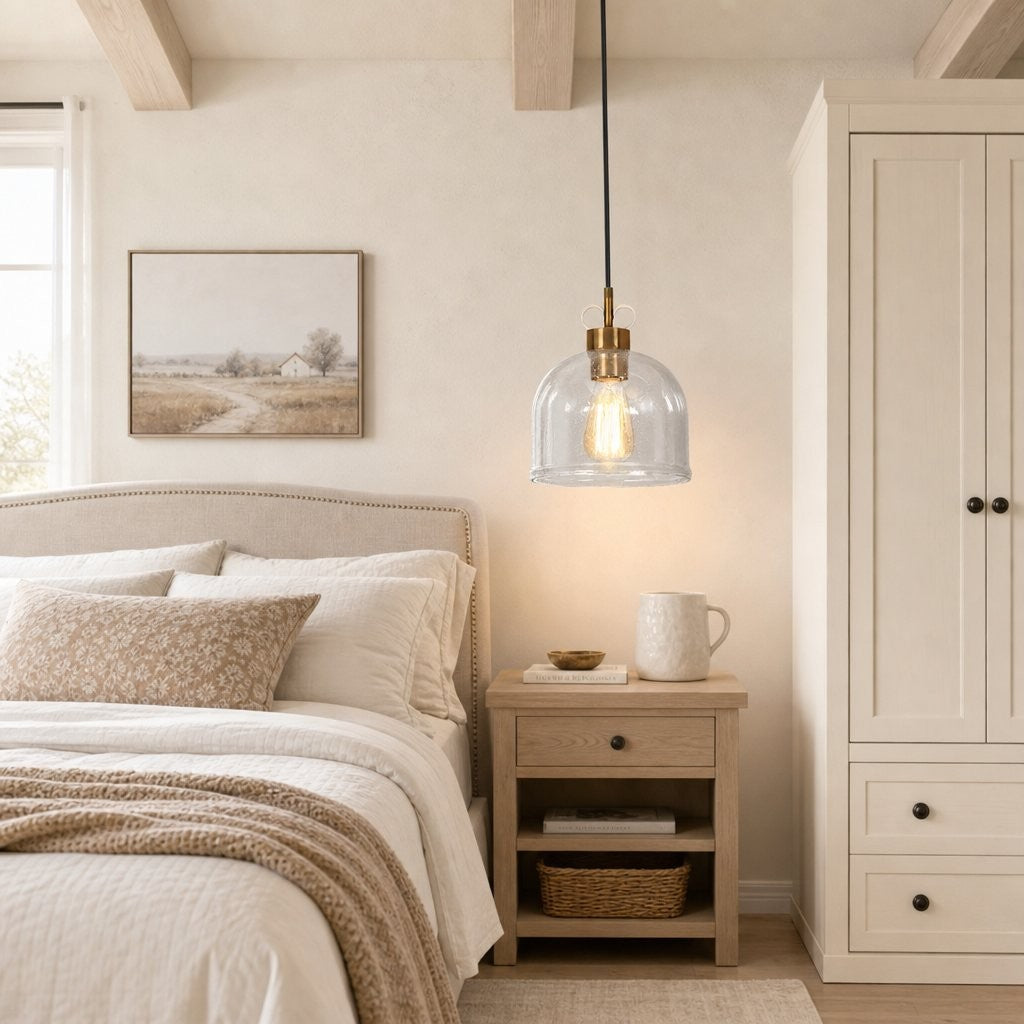Kian Modern Seedy Glass Pendant Light
