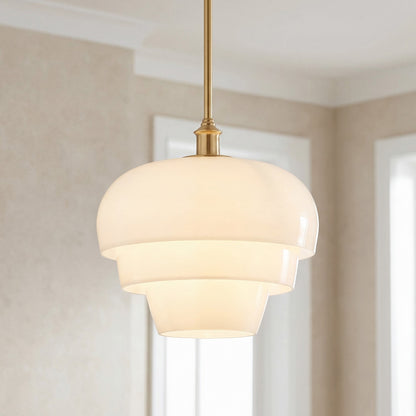 Xena Scandinavian Layered Clear Glass Pendant Light
