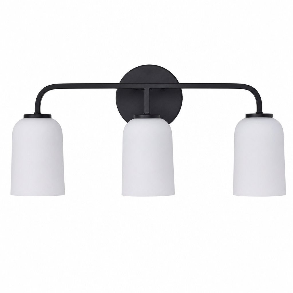 Bransen Modern Milk Glass 2/3-Light Vanity Wall Sconce