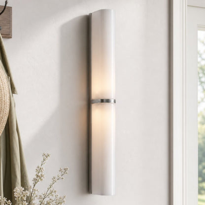 Giulia Minimalist LED Double Tube Glass Wall Light
