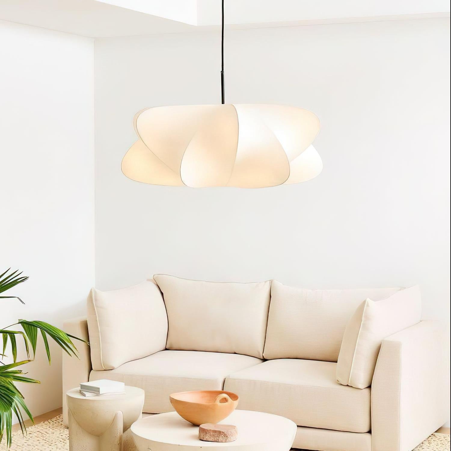 Orin Modern White Silk Cloud Pendant Light