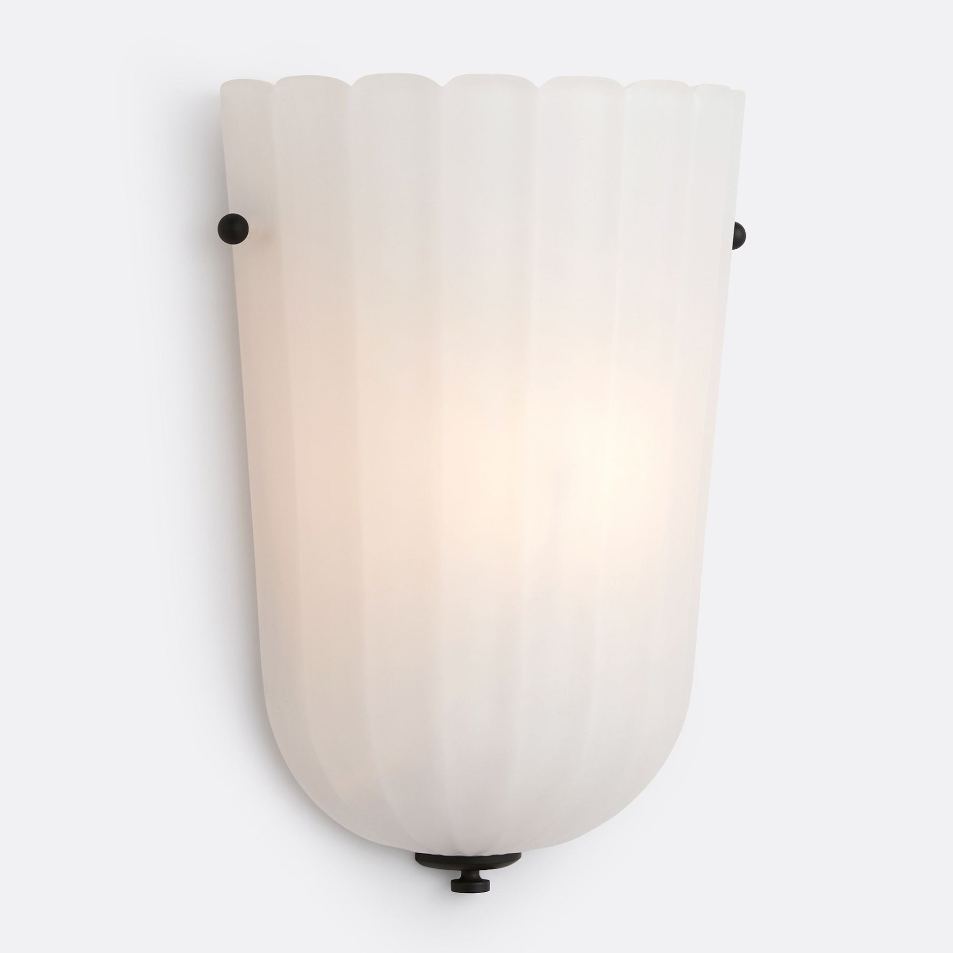 Zephyrine Decorative Antique Brass Flower Milky White Glass Wall Sconce