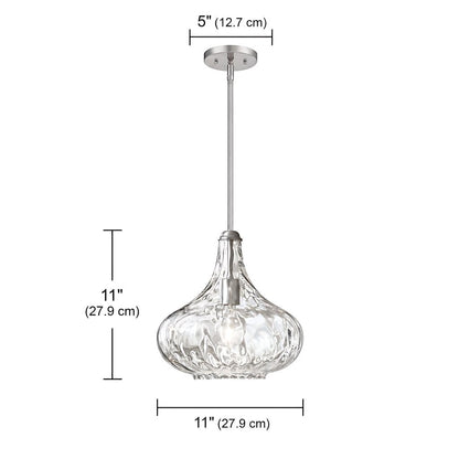 Neville Modern Water Ripples Glass Pendant Light