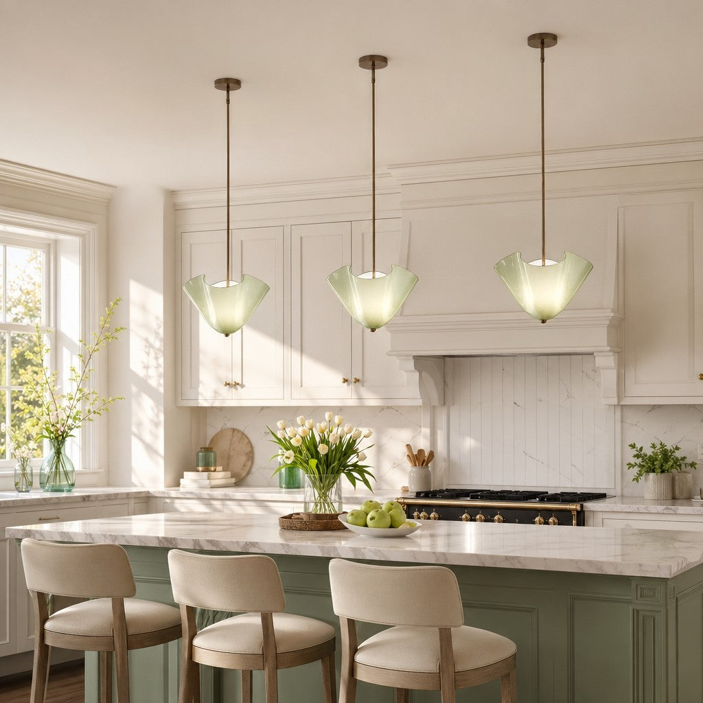 Franklin Modern Shell Glass Fazzo Pendant Light