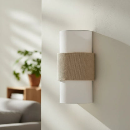 Talric Nordic Minimalist Linen Cylindrical Wall Light