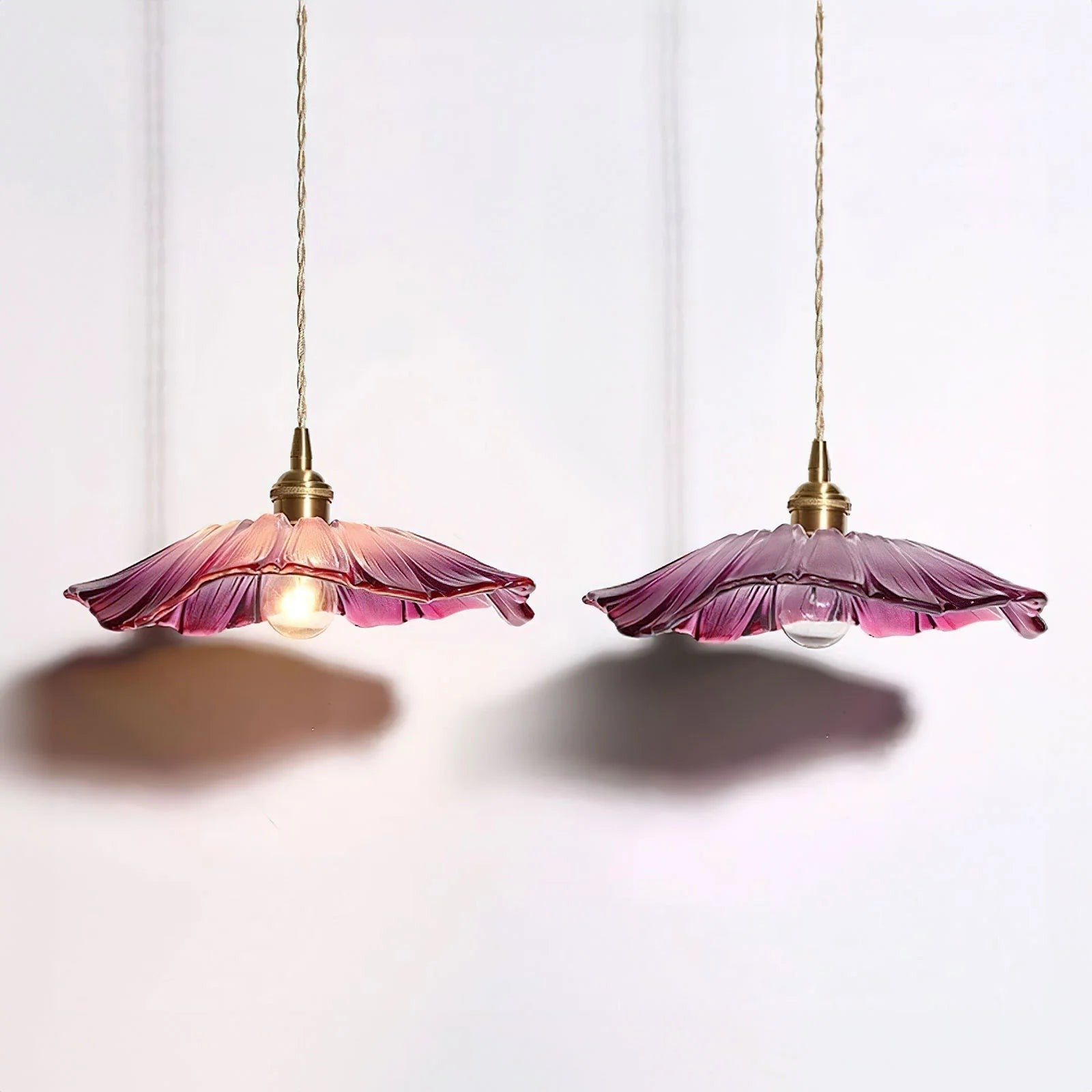 Callista Retro Lotus Creative Glass Pendant Light