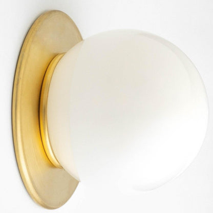 Oliver Vintage Glass Globe Flush Mount Wall Light