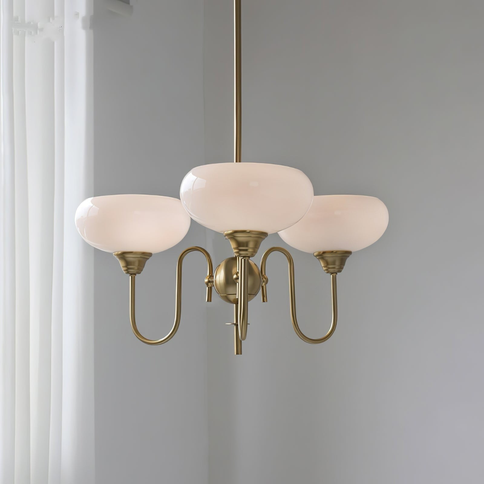 Luna Cream White Bubble Glass Chandelier