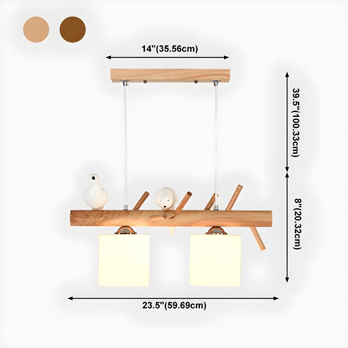 Bird Wooden Chandelier