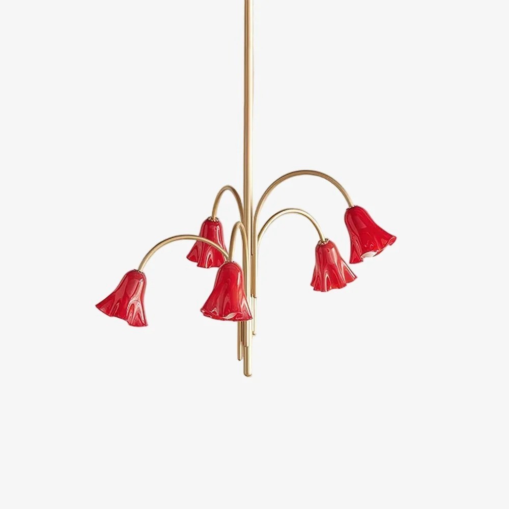 Fletcher Modern Colorful Floral Glass Fazzo Chandelier