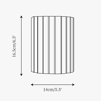 Pranavi Modern Bundle Ribbed Fluted Resin Wall Sconce