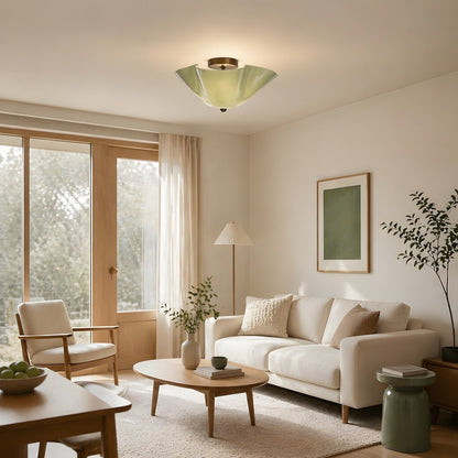Esmay Modern Wavy Glass Fazzo Flush Mount Ceiling Light