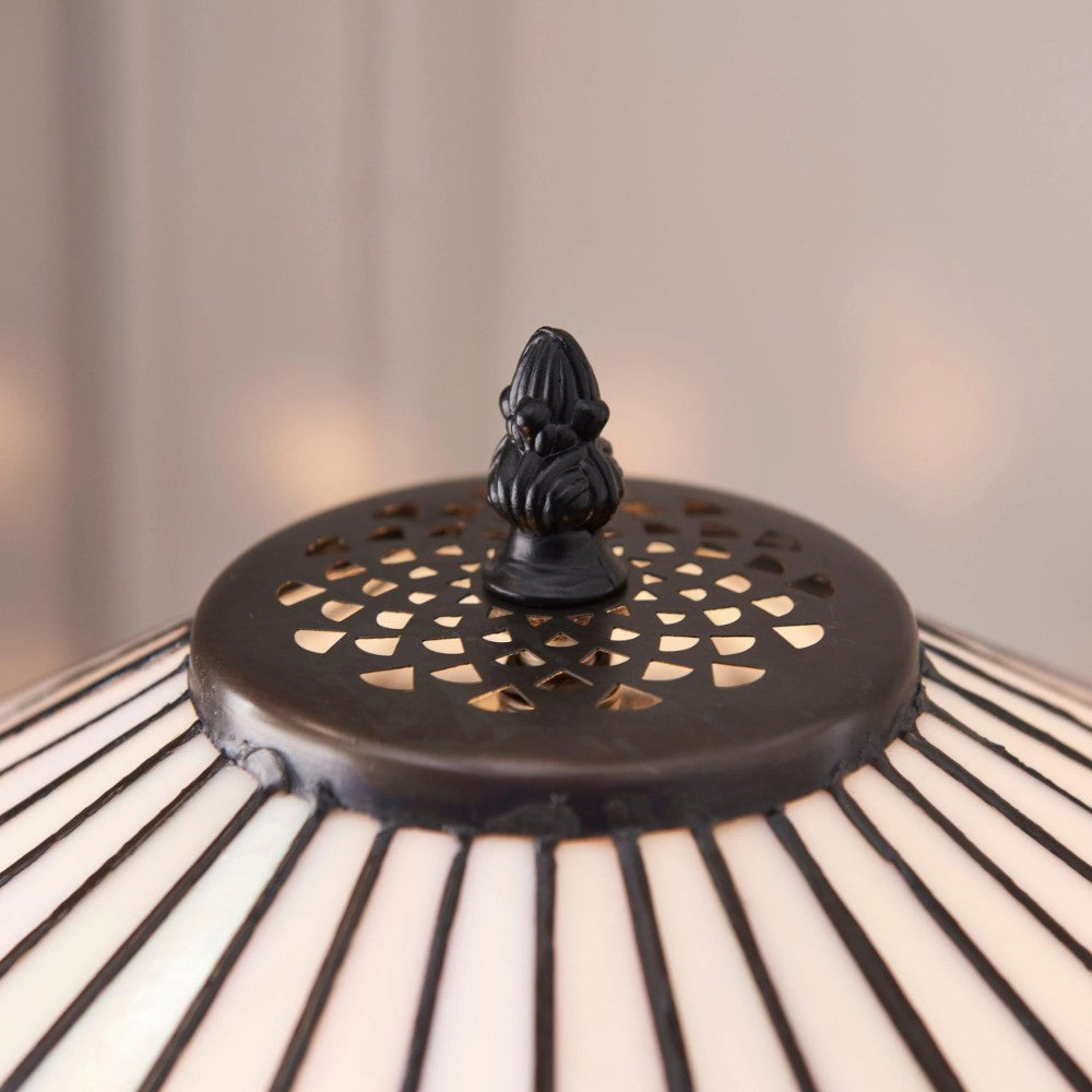 Zephira Tiffany White Glass Table Lamp