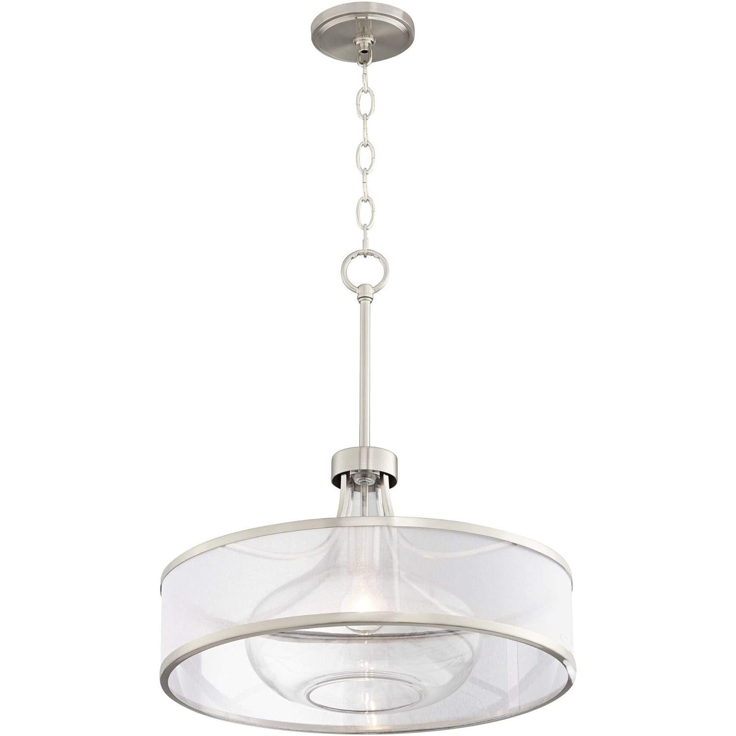 Myrith Antique Organza Glass Drum Shape Pendant Light