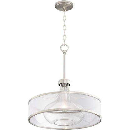 Myrith Antique Organza Glass Drum Shape Pendant Light