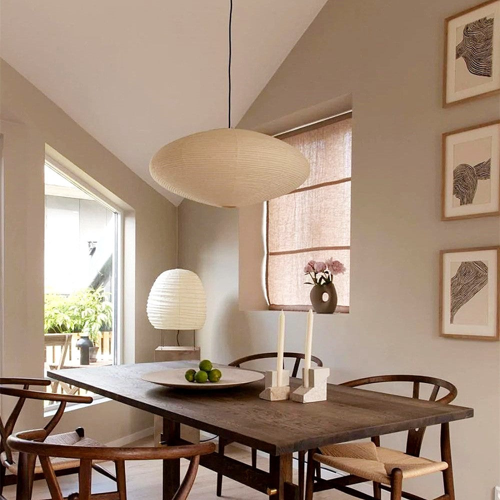 Gino Japanese Rice Paper Lantern Pendant Light