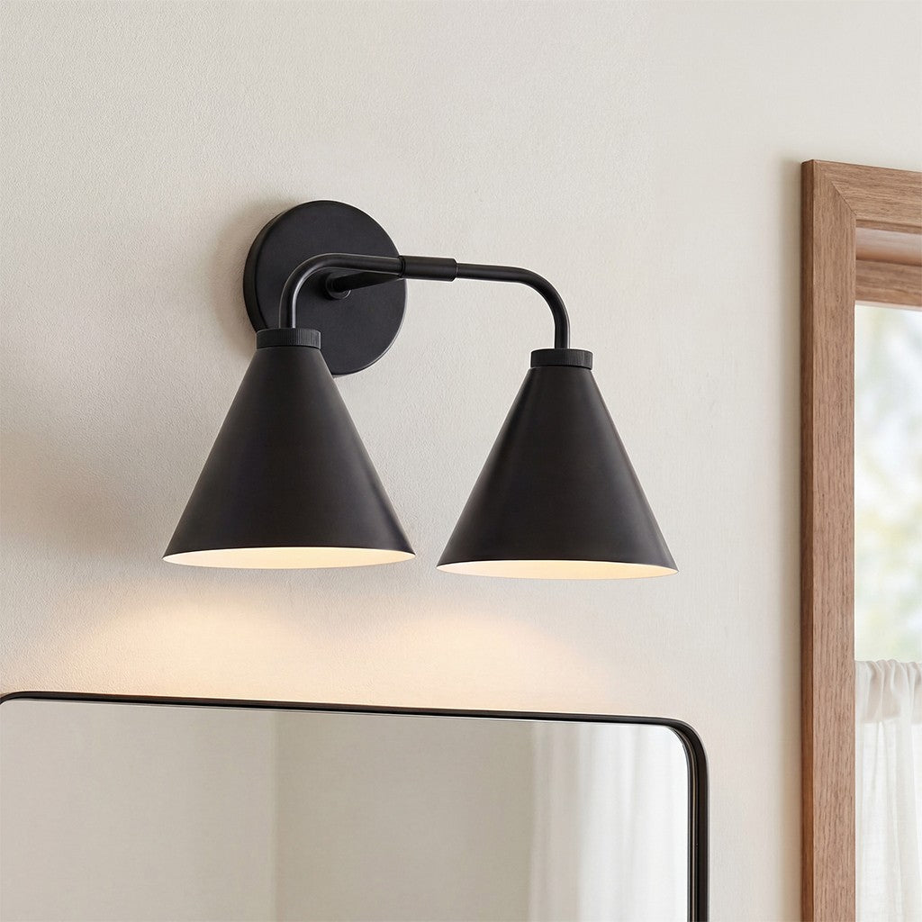 Kaelen Retro Cooper Cone Sconce Light