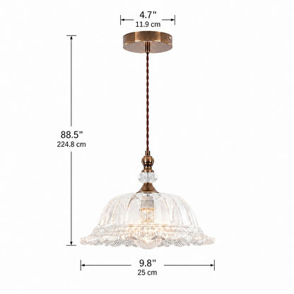 Vilkas Vintage Flower Shaped Glass Pendant Light