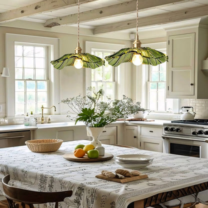 Callista Retro Lotus Creative Glass Pendant Light