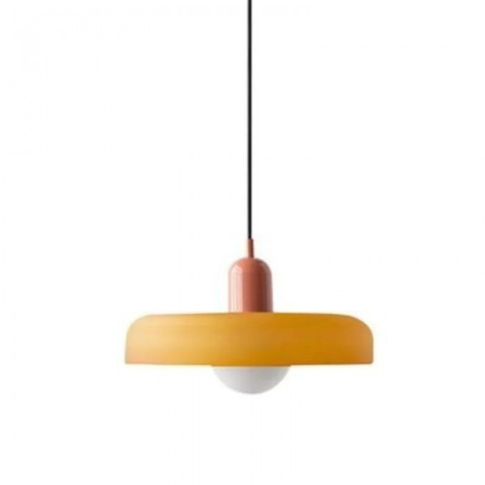Xanadu Bauhaus Stained Glass Disc Pendant Light