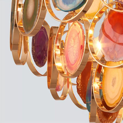 Gideon Slice Agate Tower Chandelier