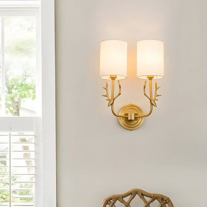 Akshara Farmhouse Brass Deer Head Wall Light