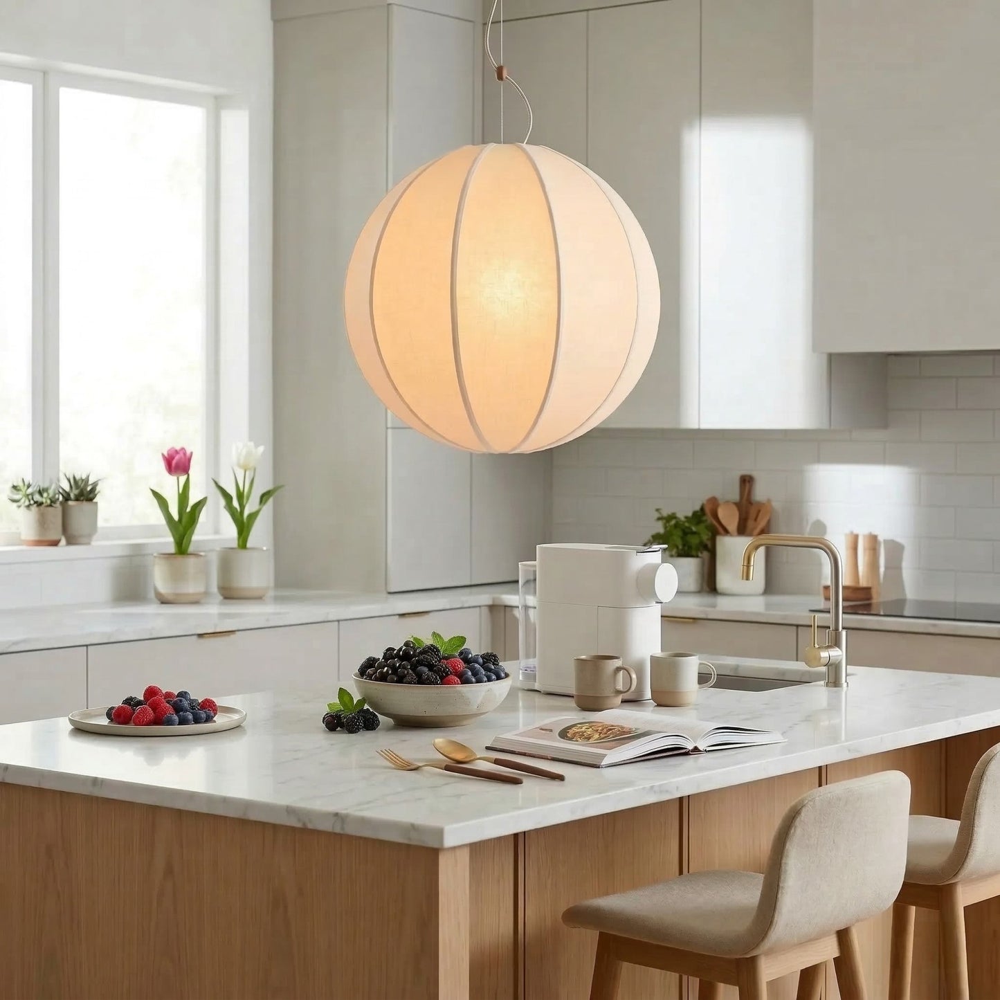 Hovix Scandinavian Linen Pendant Light